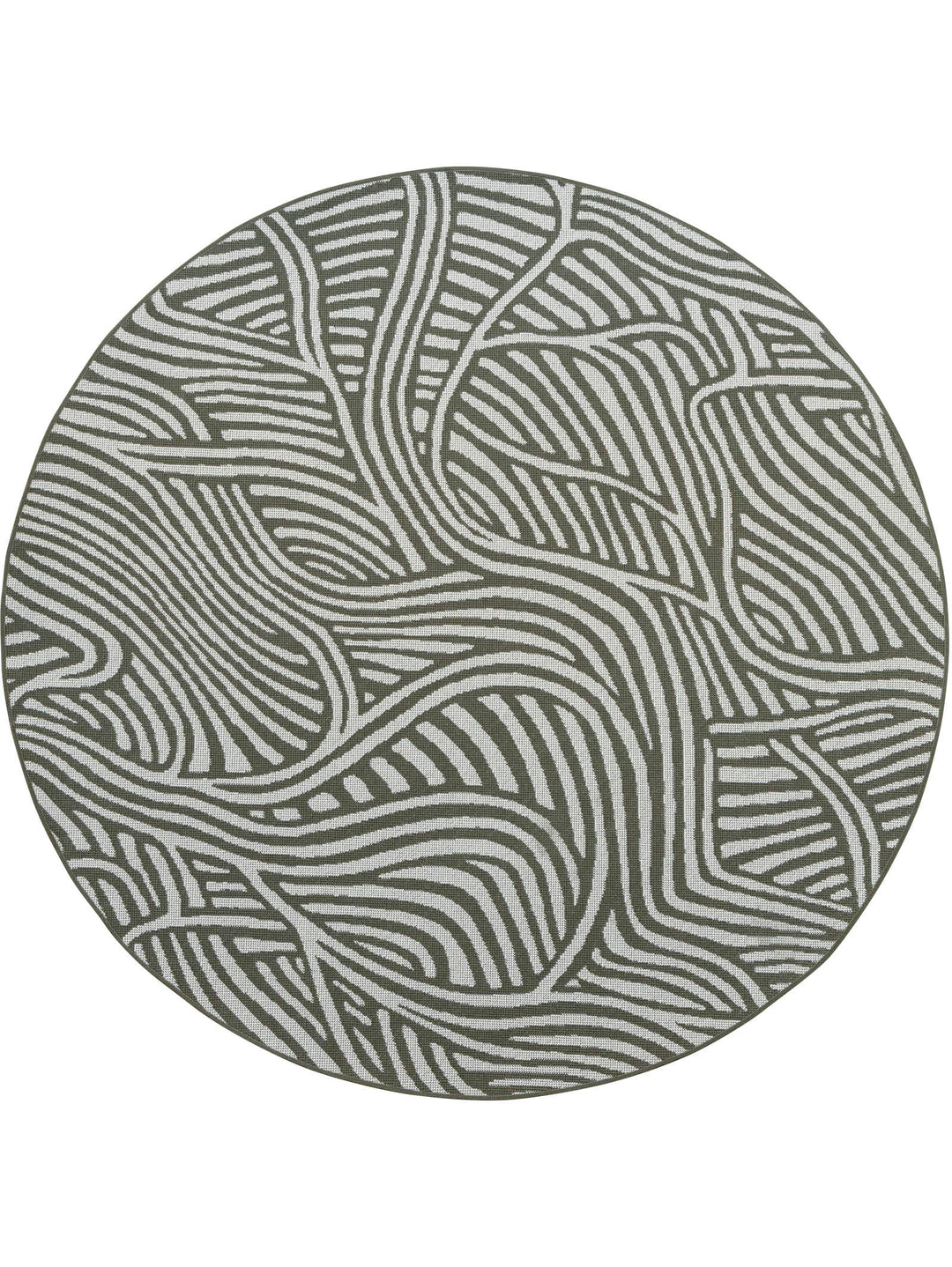 Current Round Rug in Seaweed