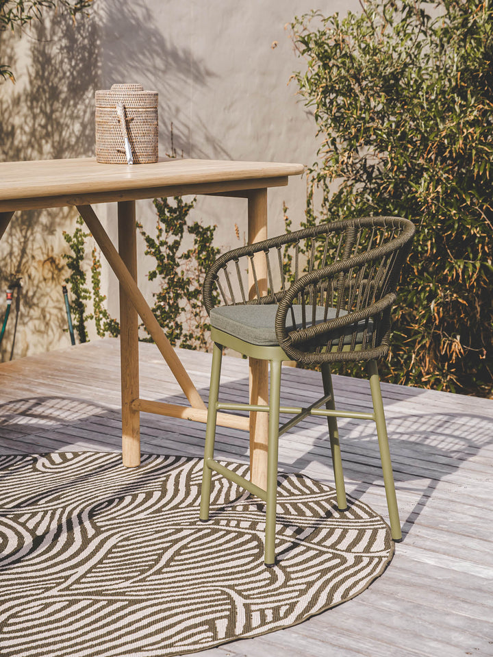 Current Round Rug in Seaweed