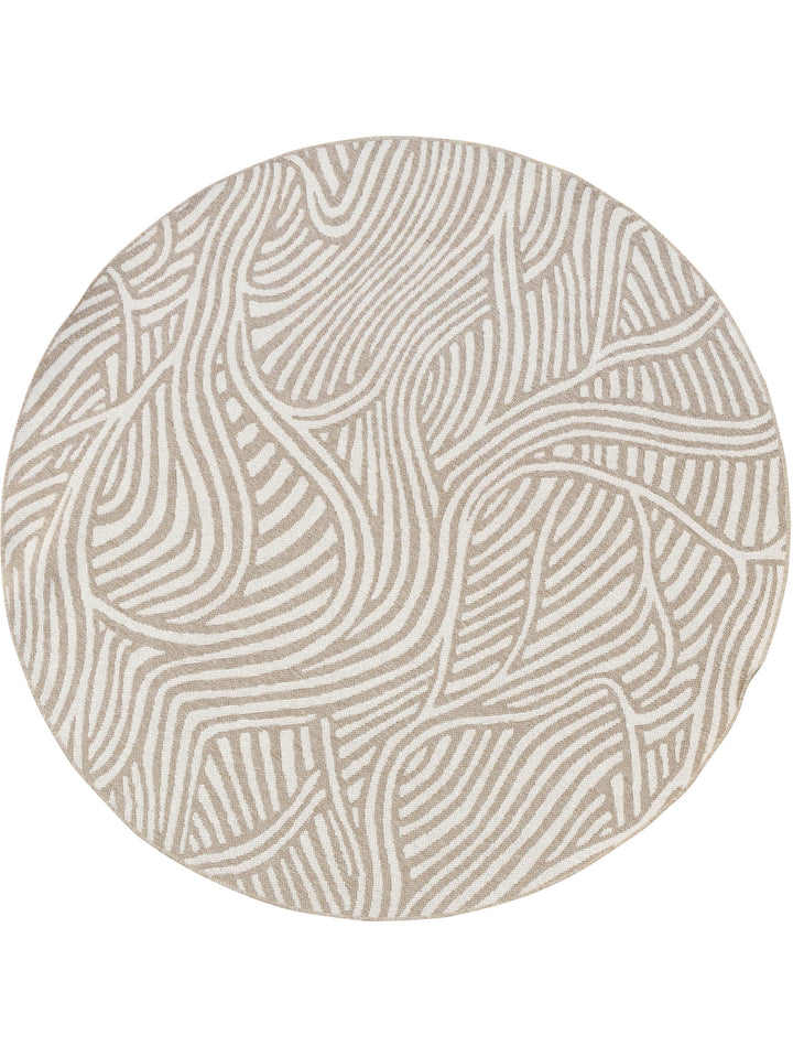 Current Round Rug in Suntan