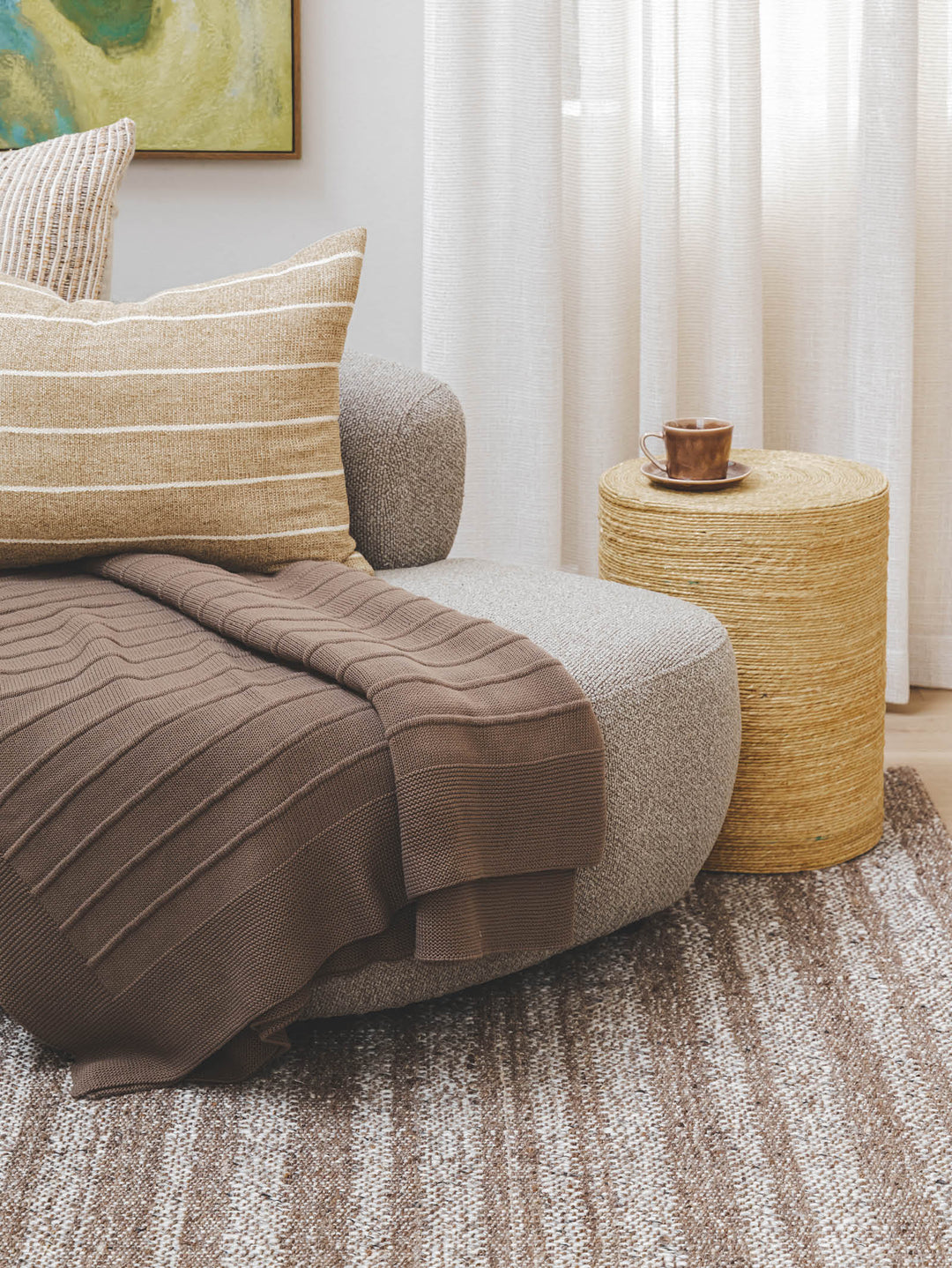 Boho Side Table in Natural
