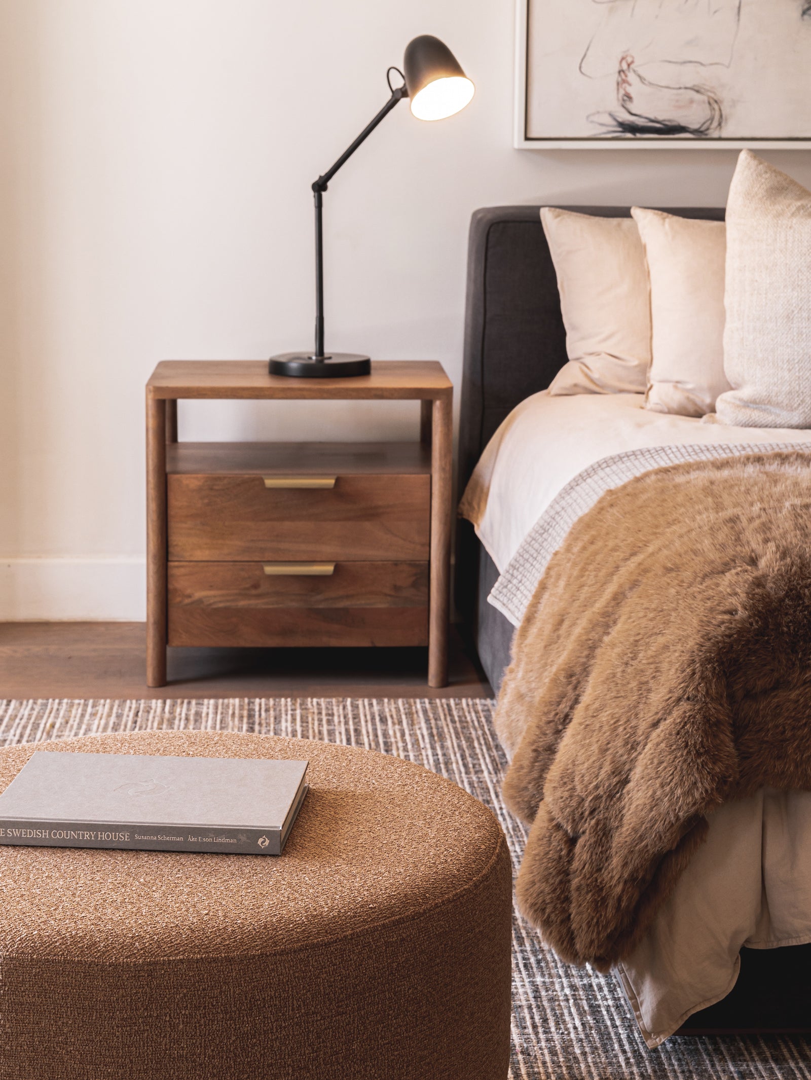 Bordeaux Nightstand Large in Nutmeg - Hertex Haus - Hertex Haus