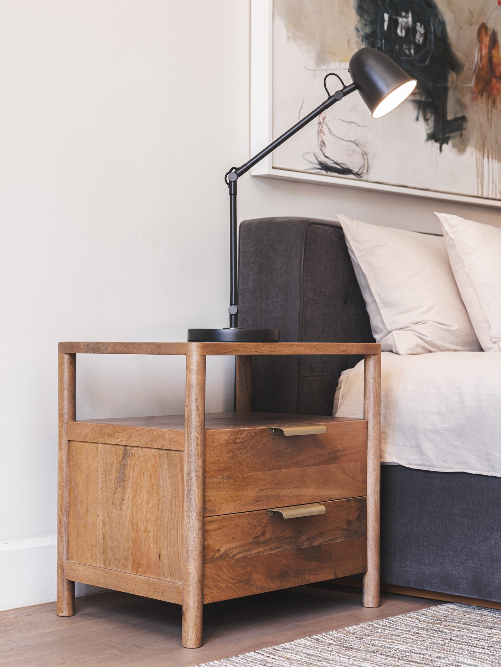 Bordeaux Nightstand Large in Nutmeg - Hertex Haus - Hertex Haus