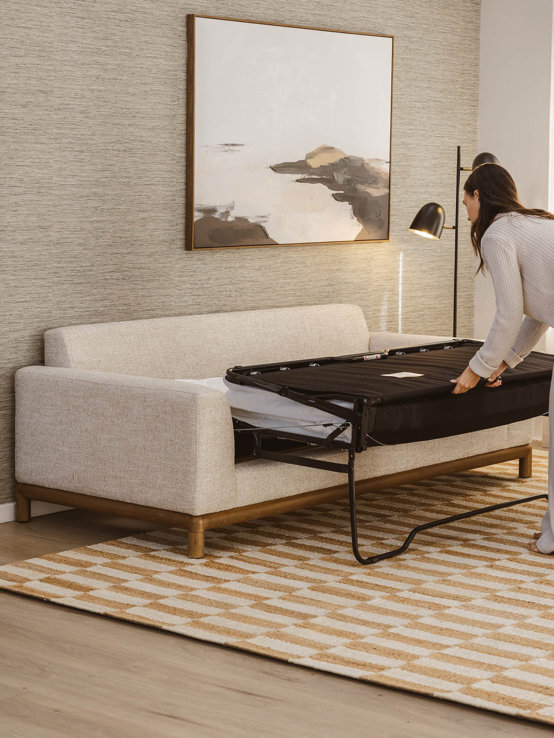 Caroline Sleeper Sofa in Cosmopolitan Almond