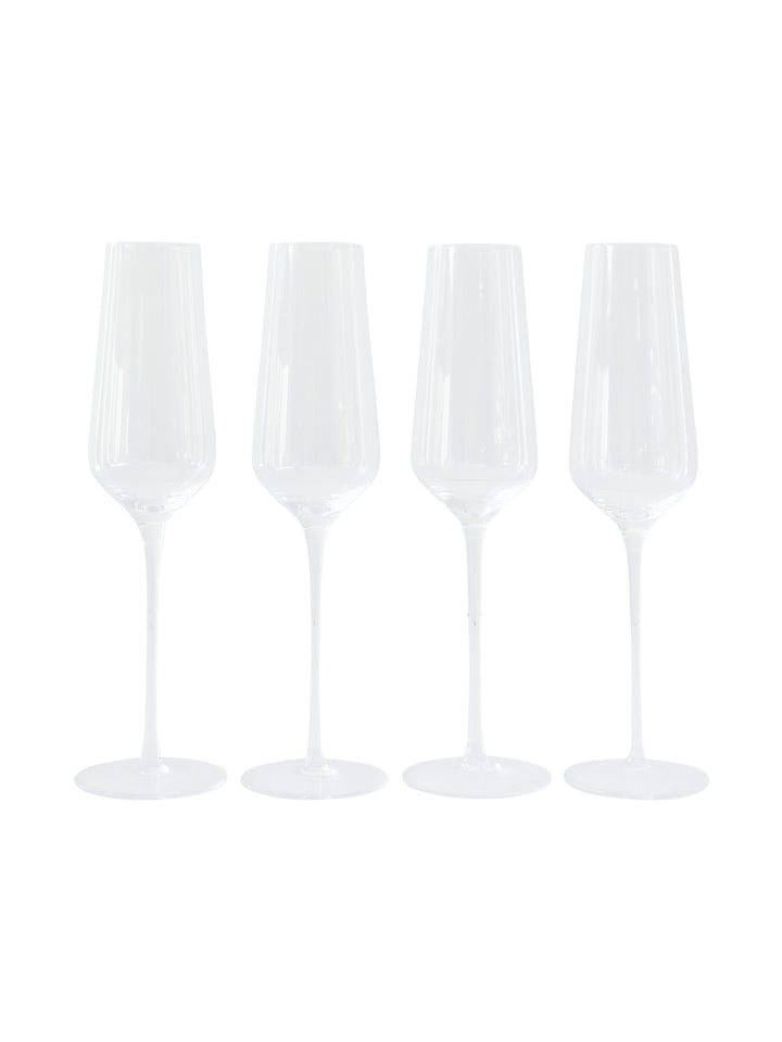 Celebration Champagne Glass Set of 4 in Clear