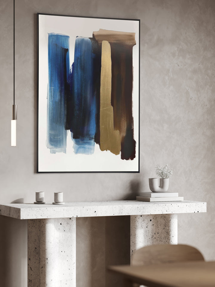 Chic Strokes Wall Art in Cobalt