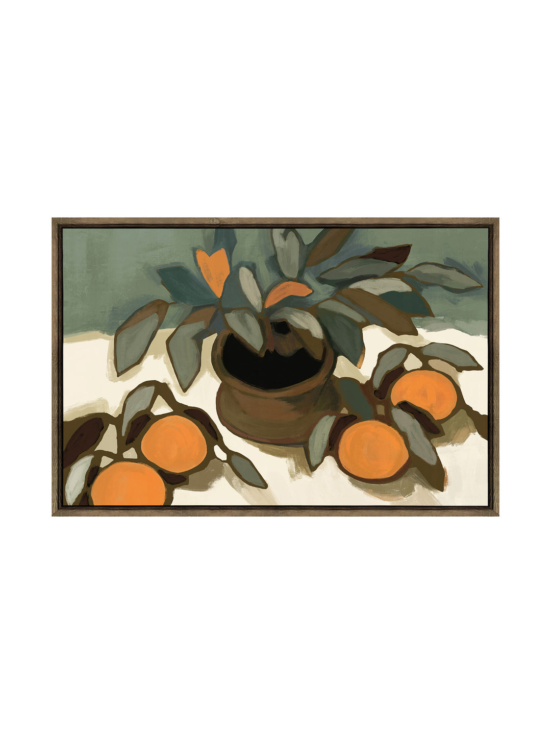 Citrus Table Wall Art in Tangerine