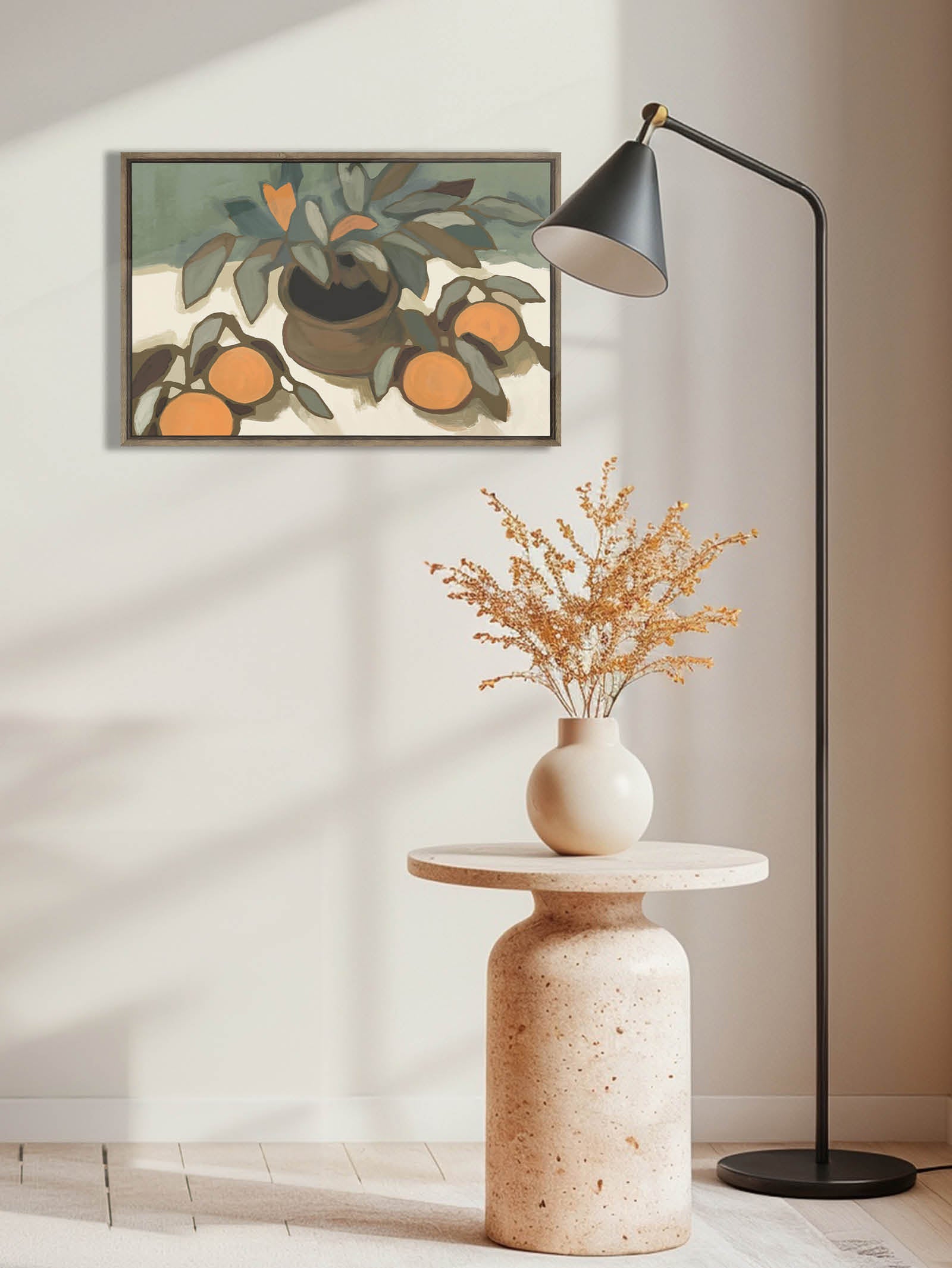 Citrus Table Wall Art in Tangerine - Hertex Haus