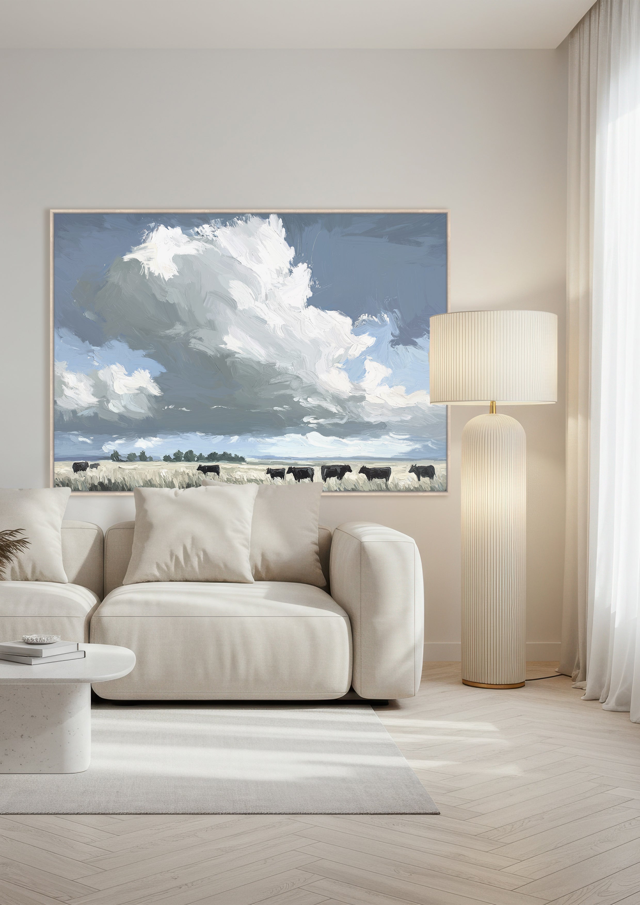 Cloudland Pasture Wall Art in Hayfield - Hertex Haus - Hertex Haus
