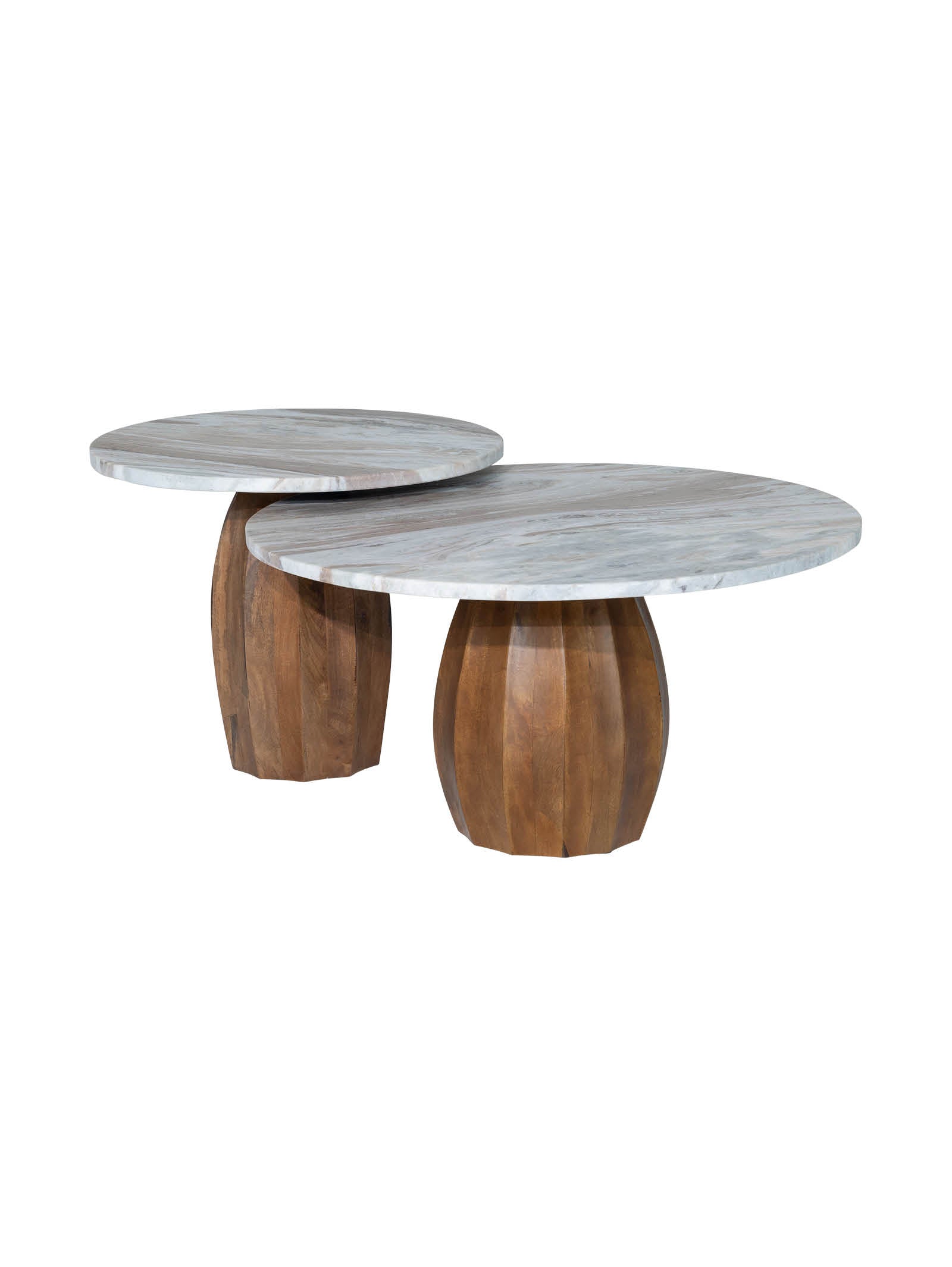Cocomo Marble Coffee Table Set in Sunkissed - Hertex Haus