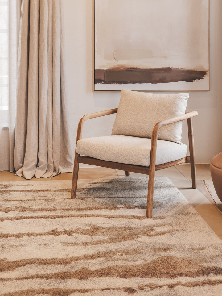 Colour Bleed Rug in Sepia