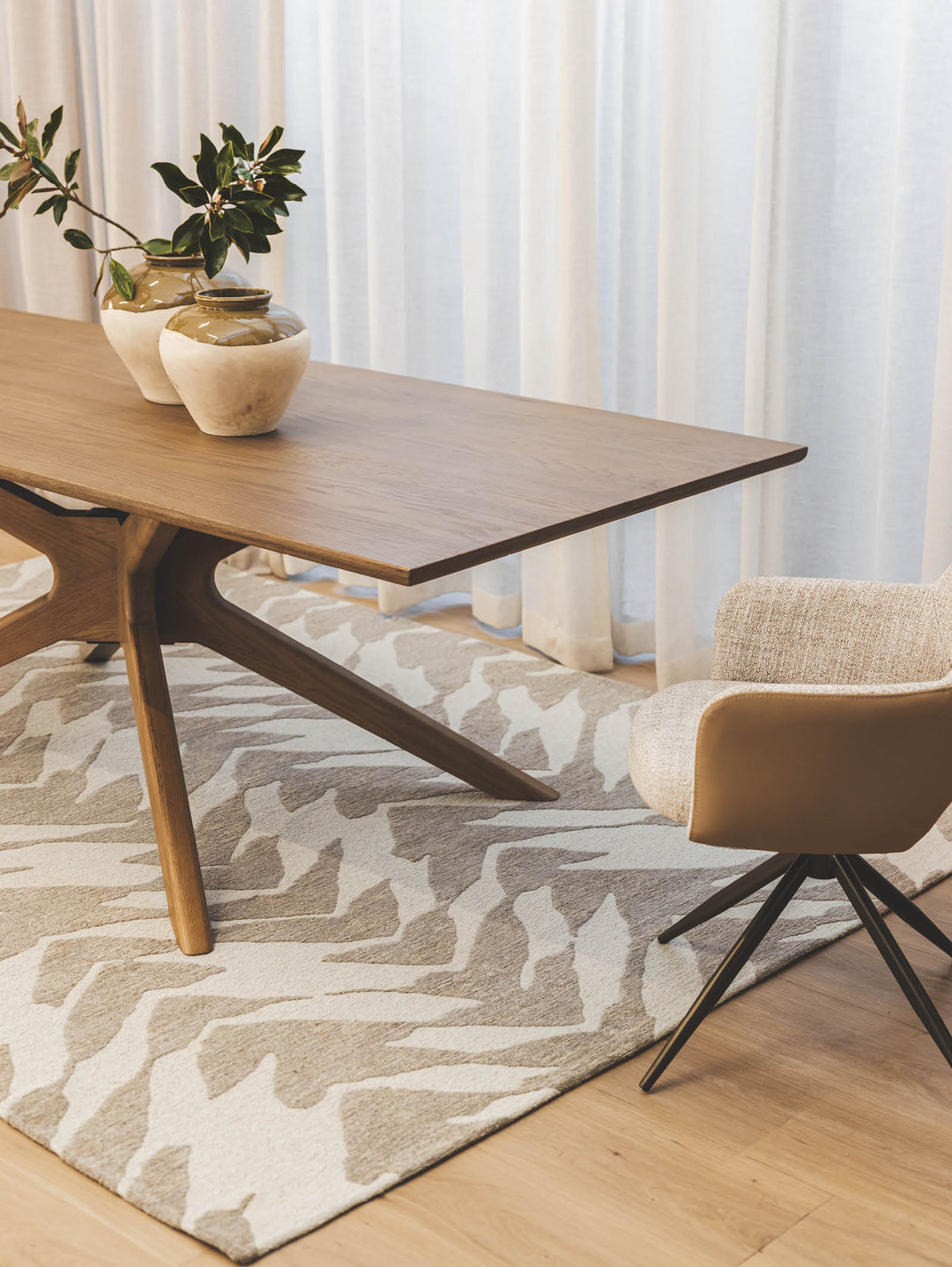 Converge Oak Dining Table in Cumin