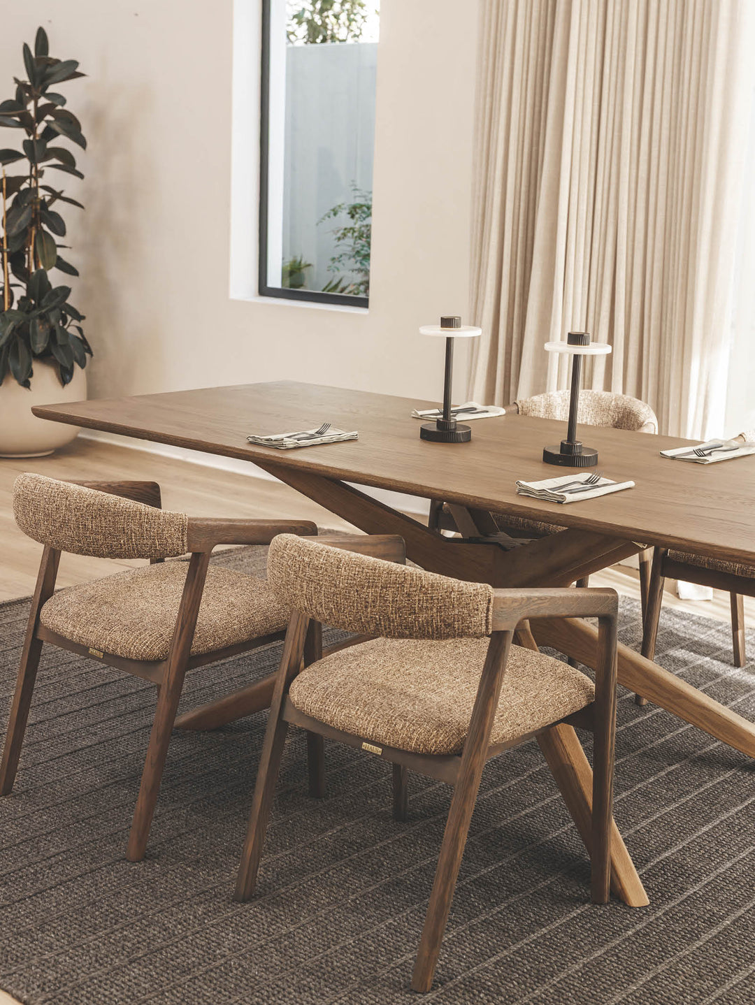 Converge Oak Dining Table in Cumin
