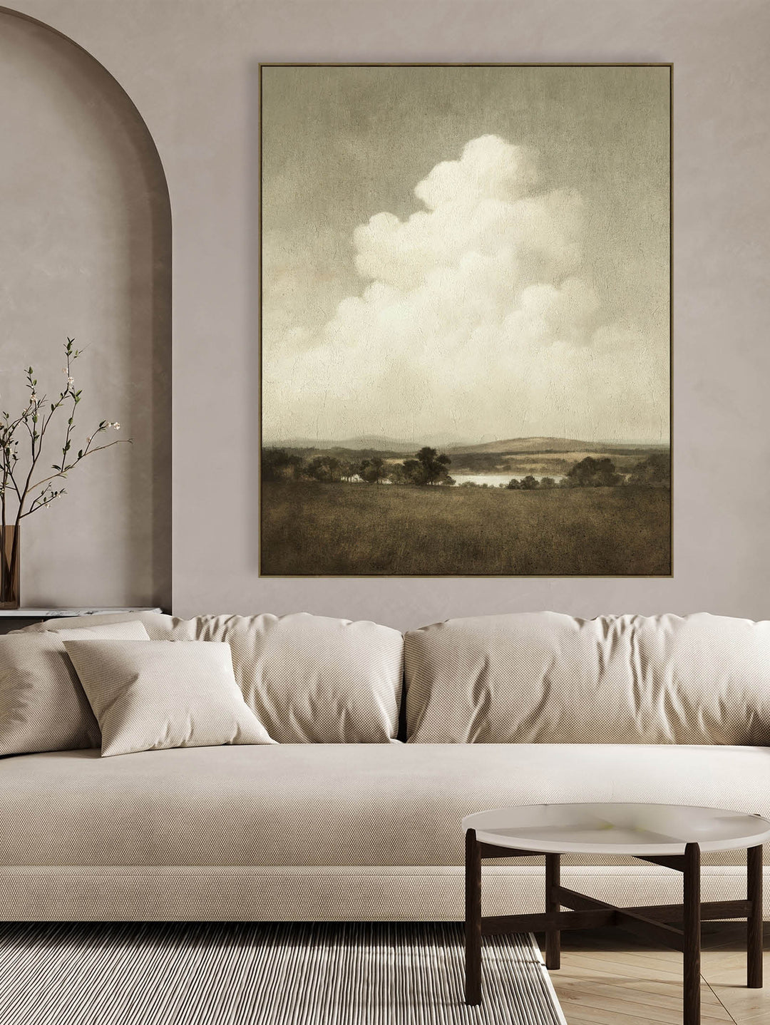 Country Cloud Wall Art in Vintage