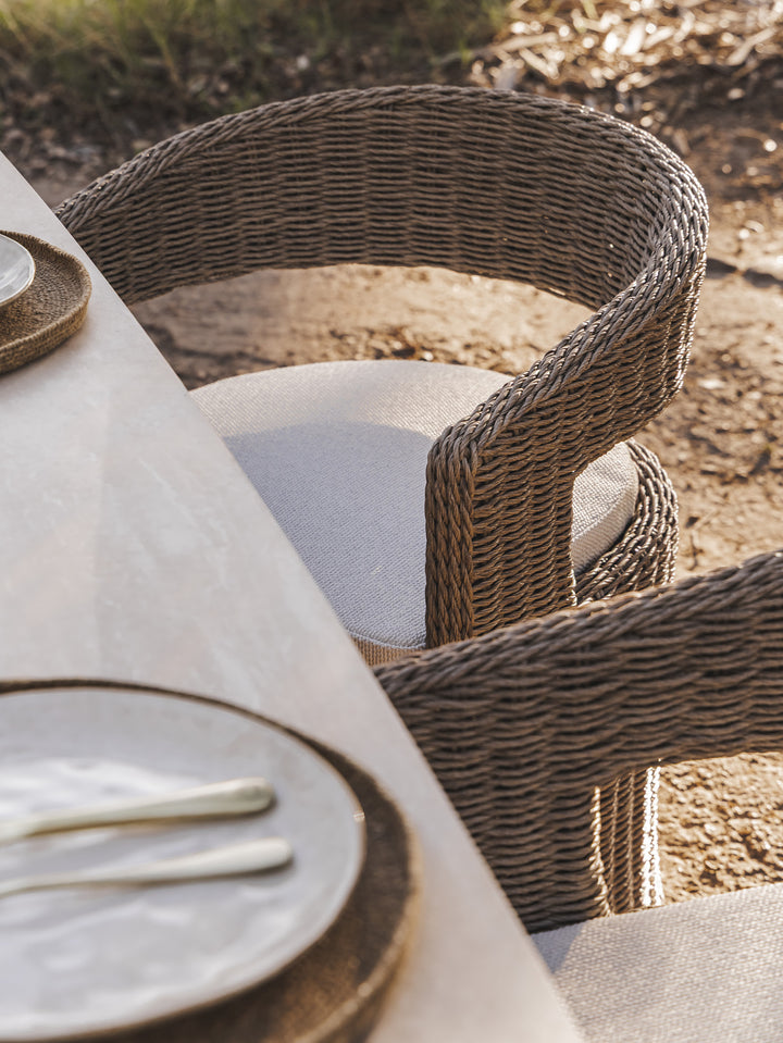 Curacao Outdoor Dining Chair in Creamed Honey