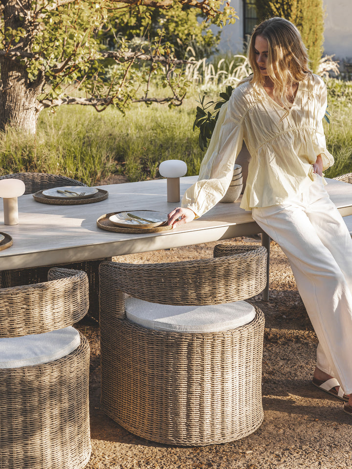 Curacao Outdoor Dining Chair in Creamed Honey