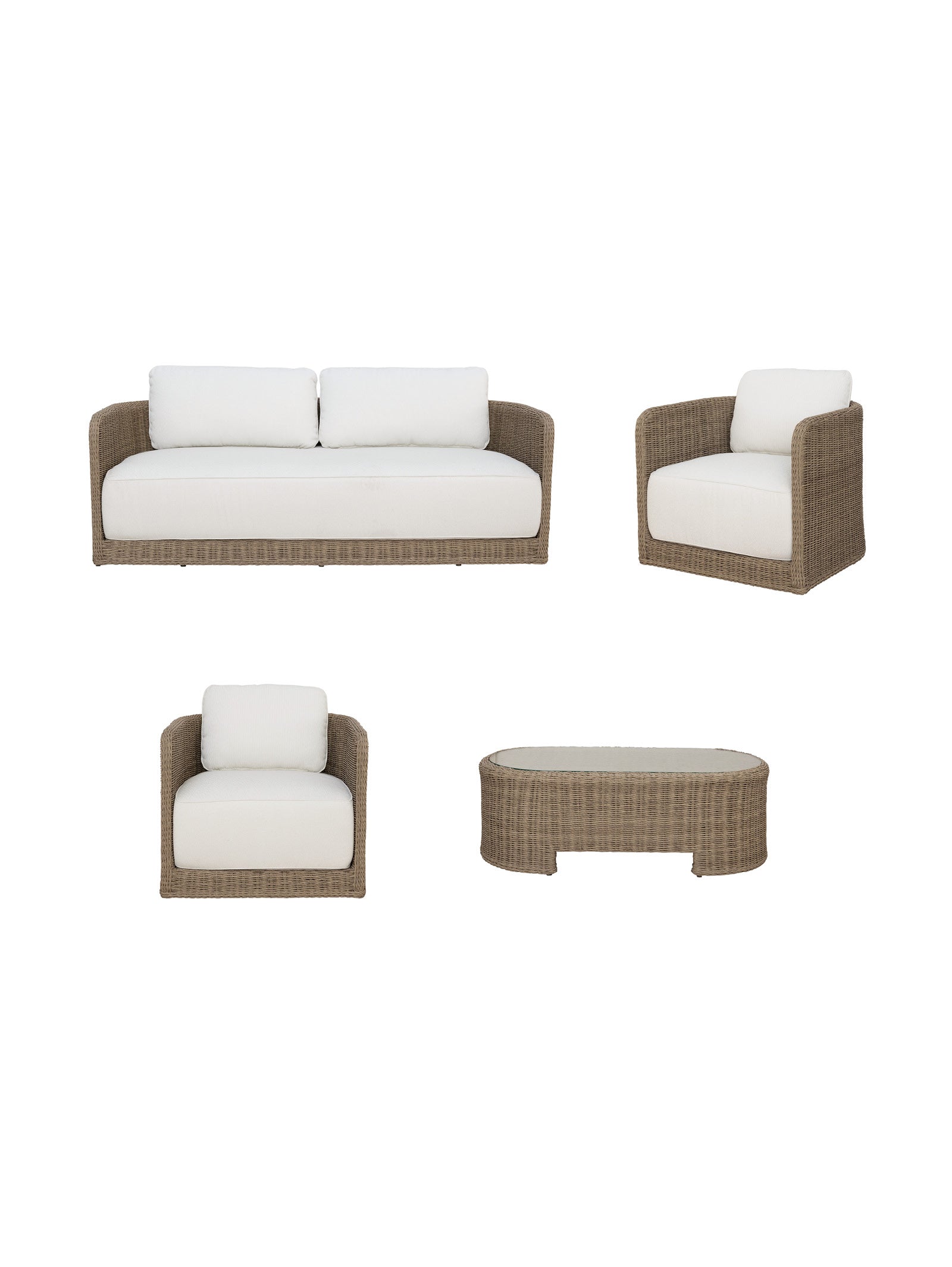Curacao Outdoor Sofa Set in Creamed Honey - Hertex HAUS