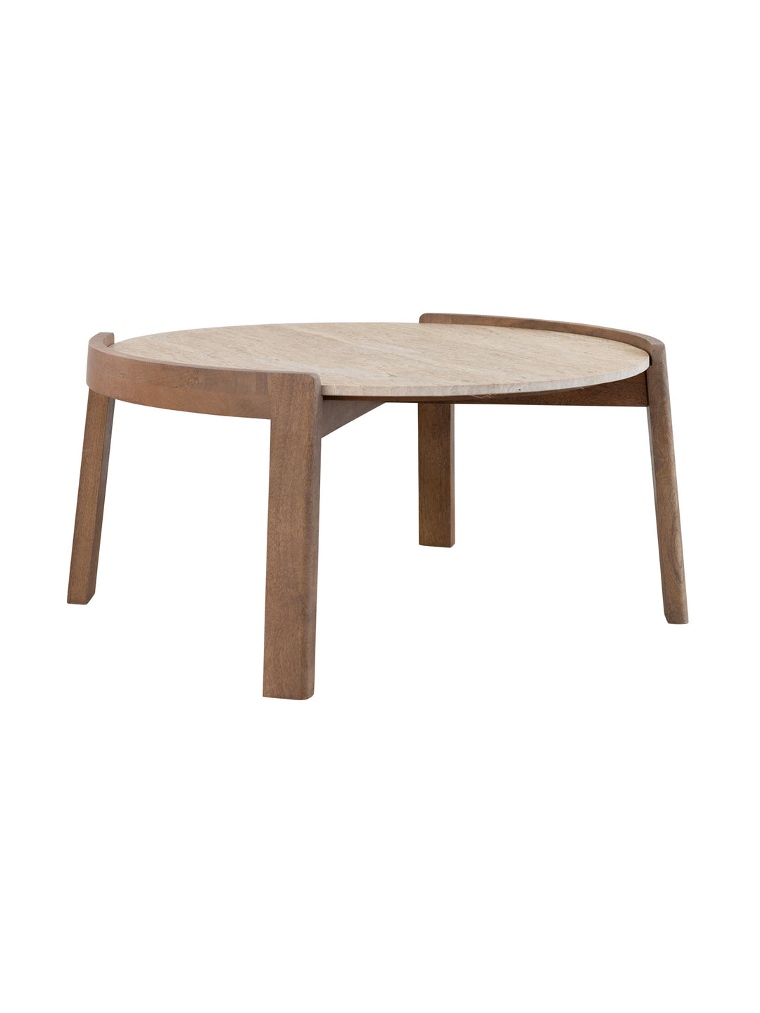 Curved Coffee Table in Travertine