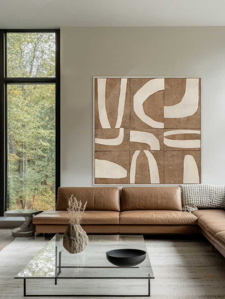 Curved Echoes Wall Art XL in Nutmeg