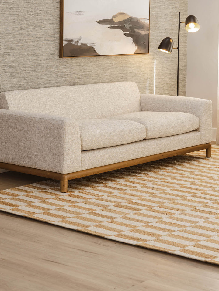 Damier Rug in Chalk