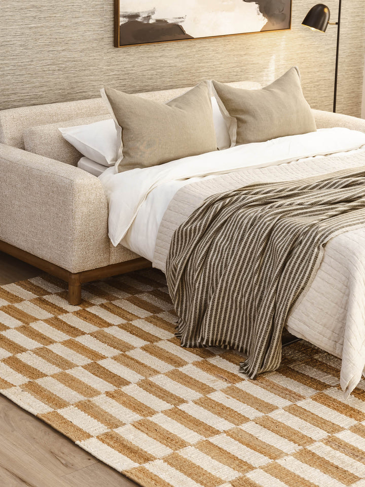 Damier Rug in Chalk