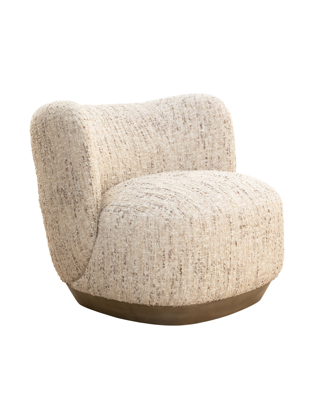 Beige textured occasional  chair