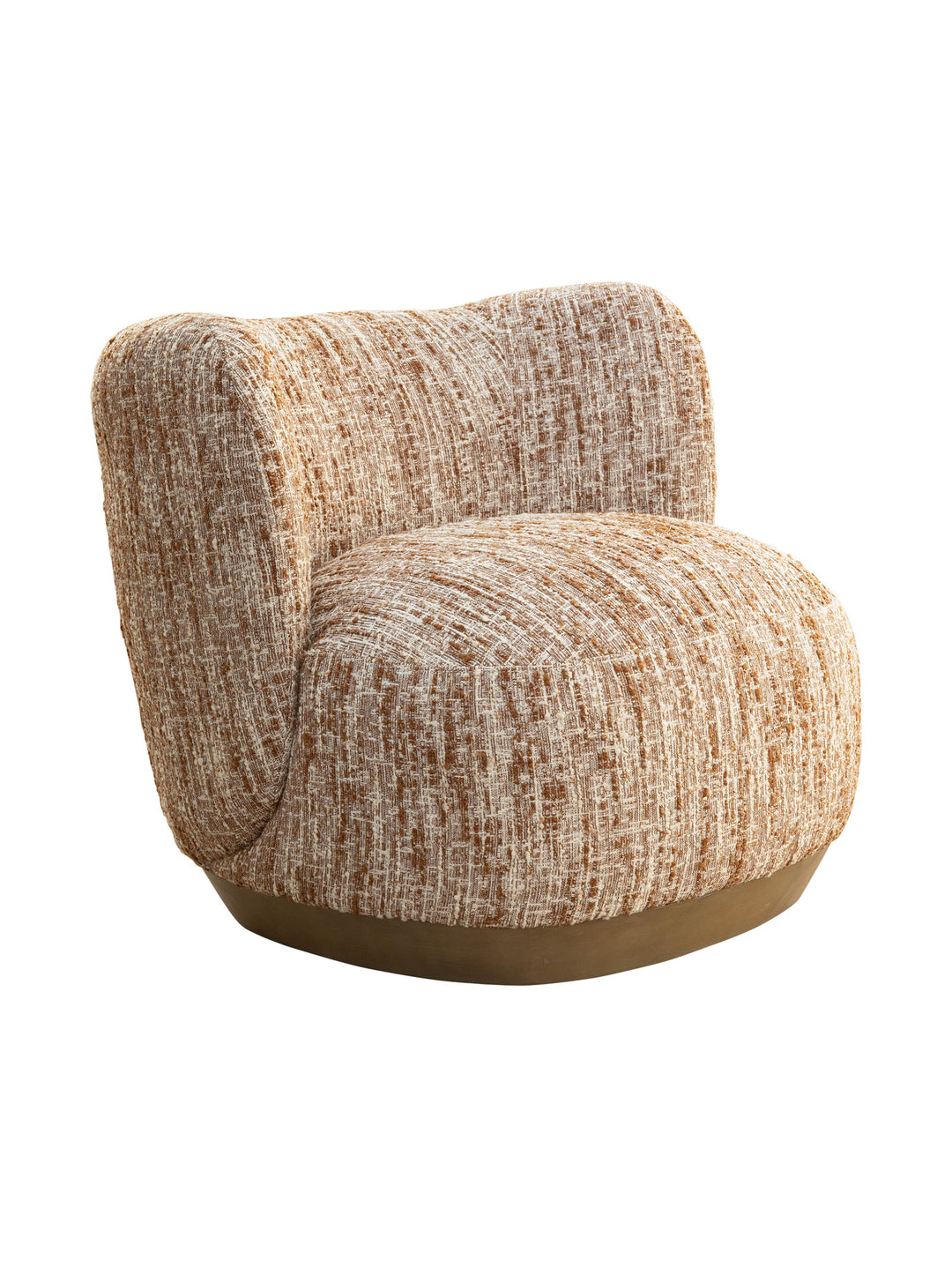 Caramel brown textured occasional chair 
