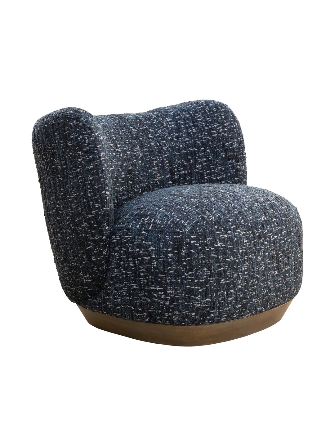 Blue textured occasional chair 
