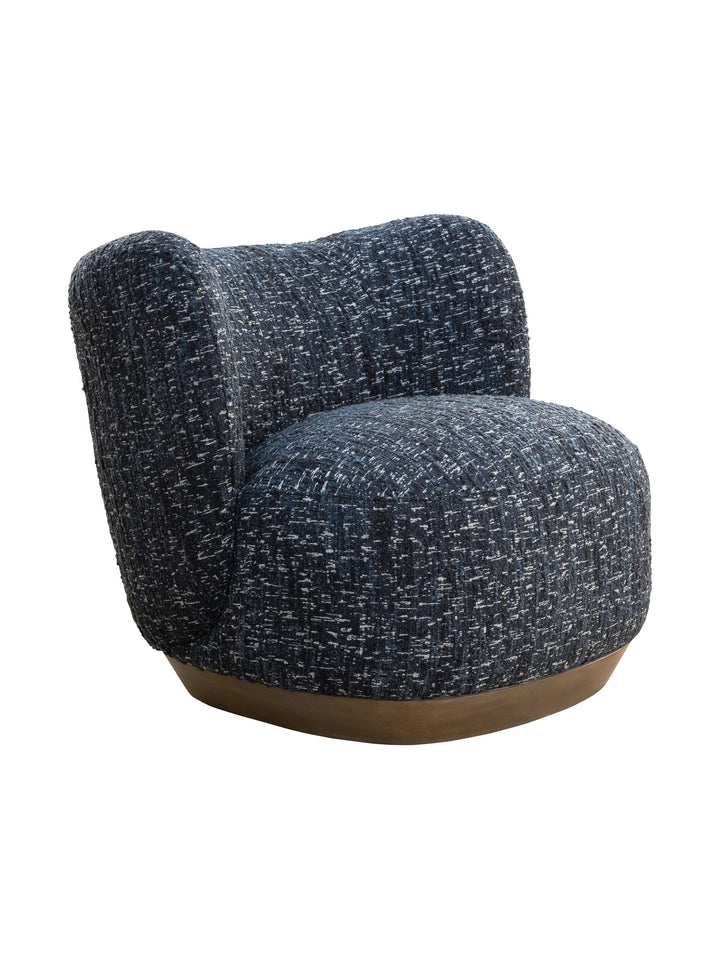 Blue textured occasional chair 