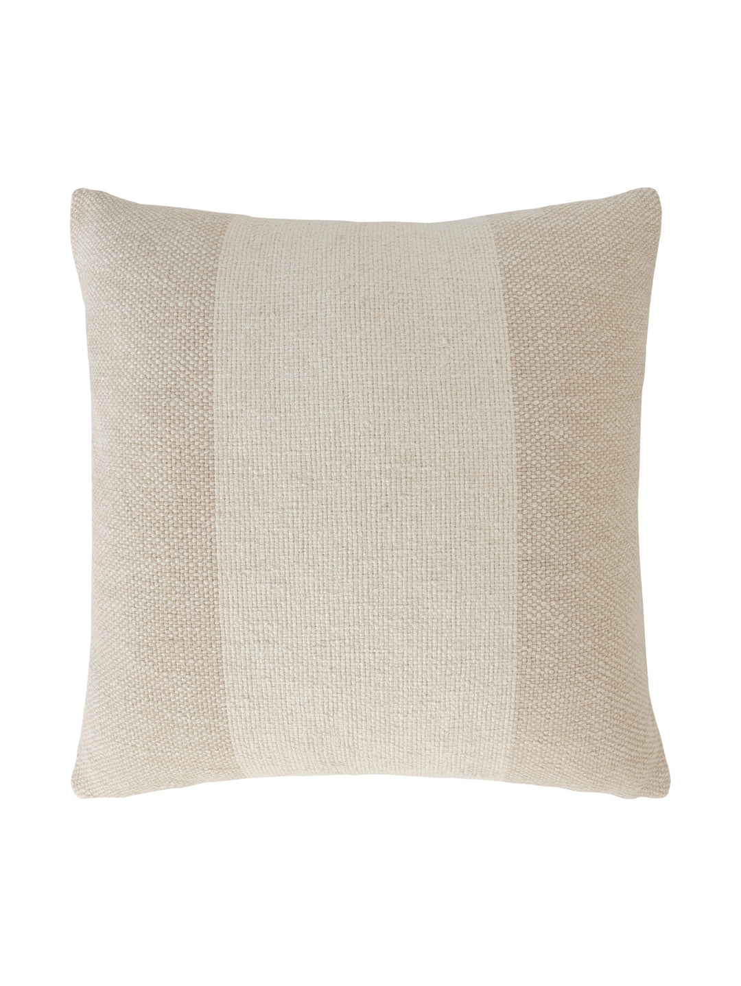 Textured scatter cushion with beige stripes