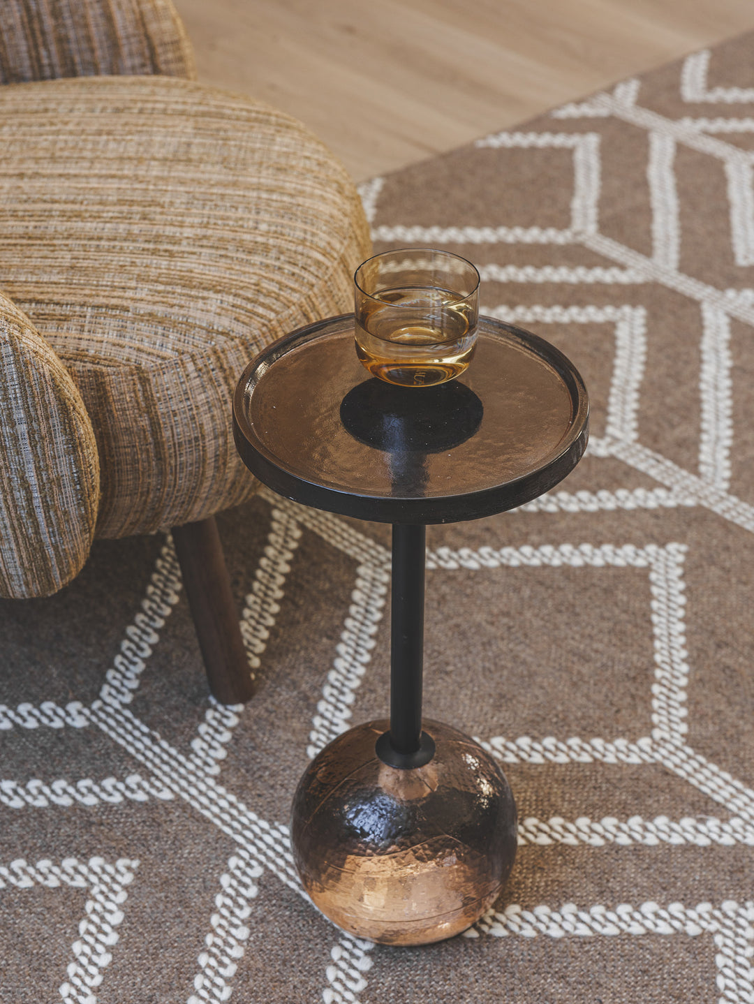 Dew Drops Glass Side Table
