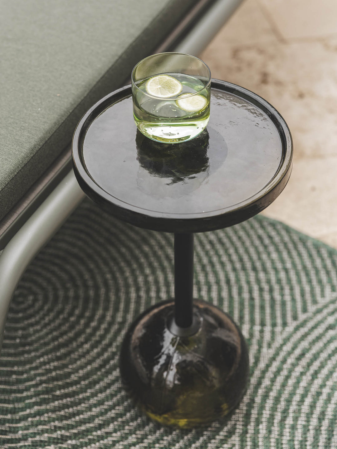 Dew Drops Glass Side Table