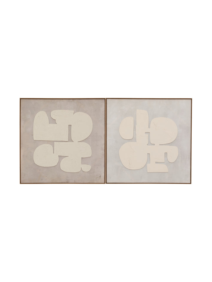 Dimension Duo 3D Wall Art Set of 2 in Natural