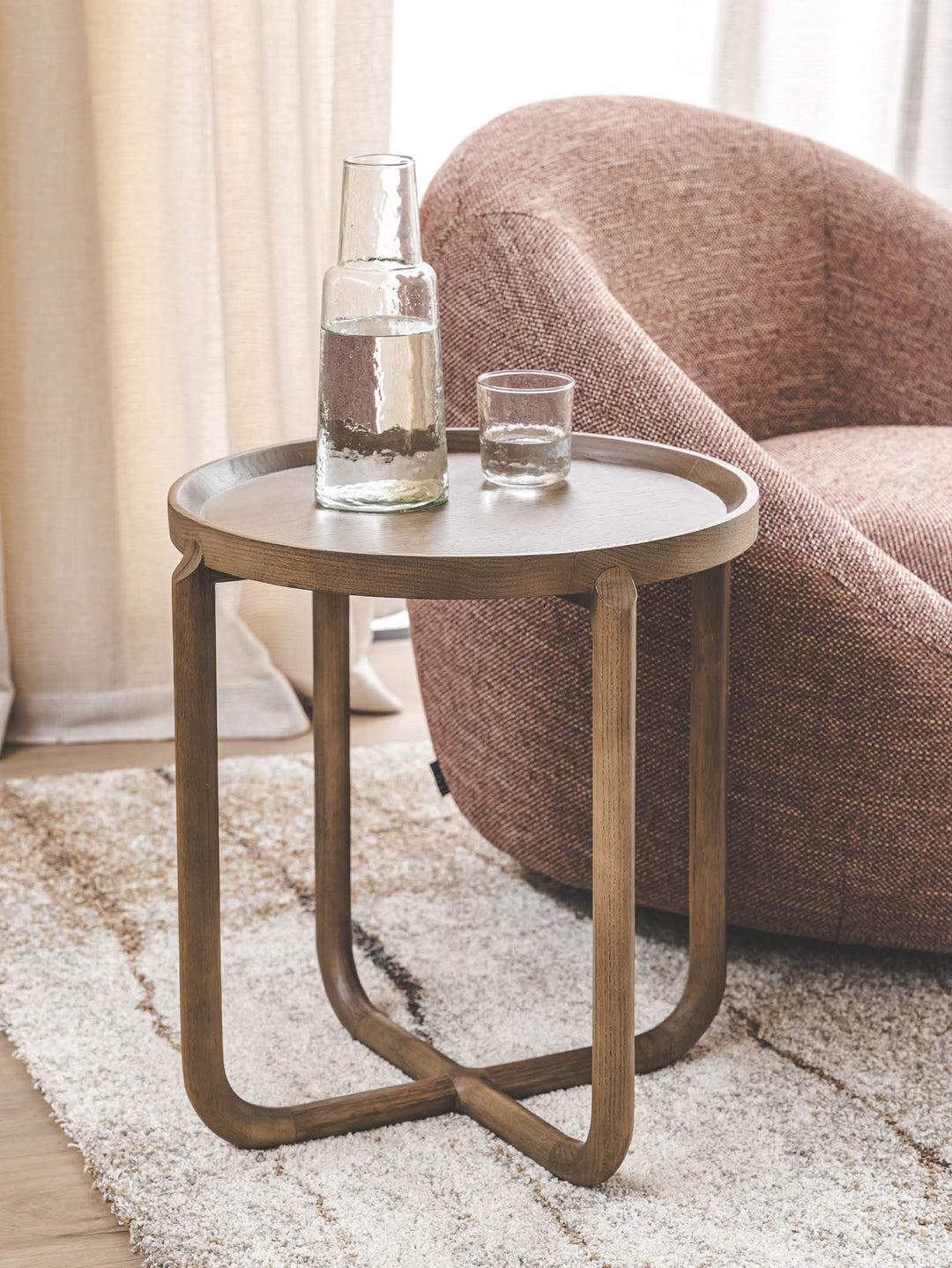 Dorp Straat Oak Side Table in Cumin