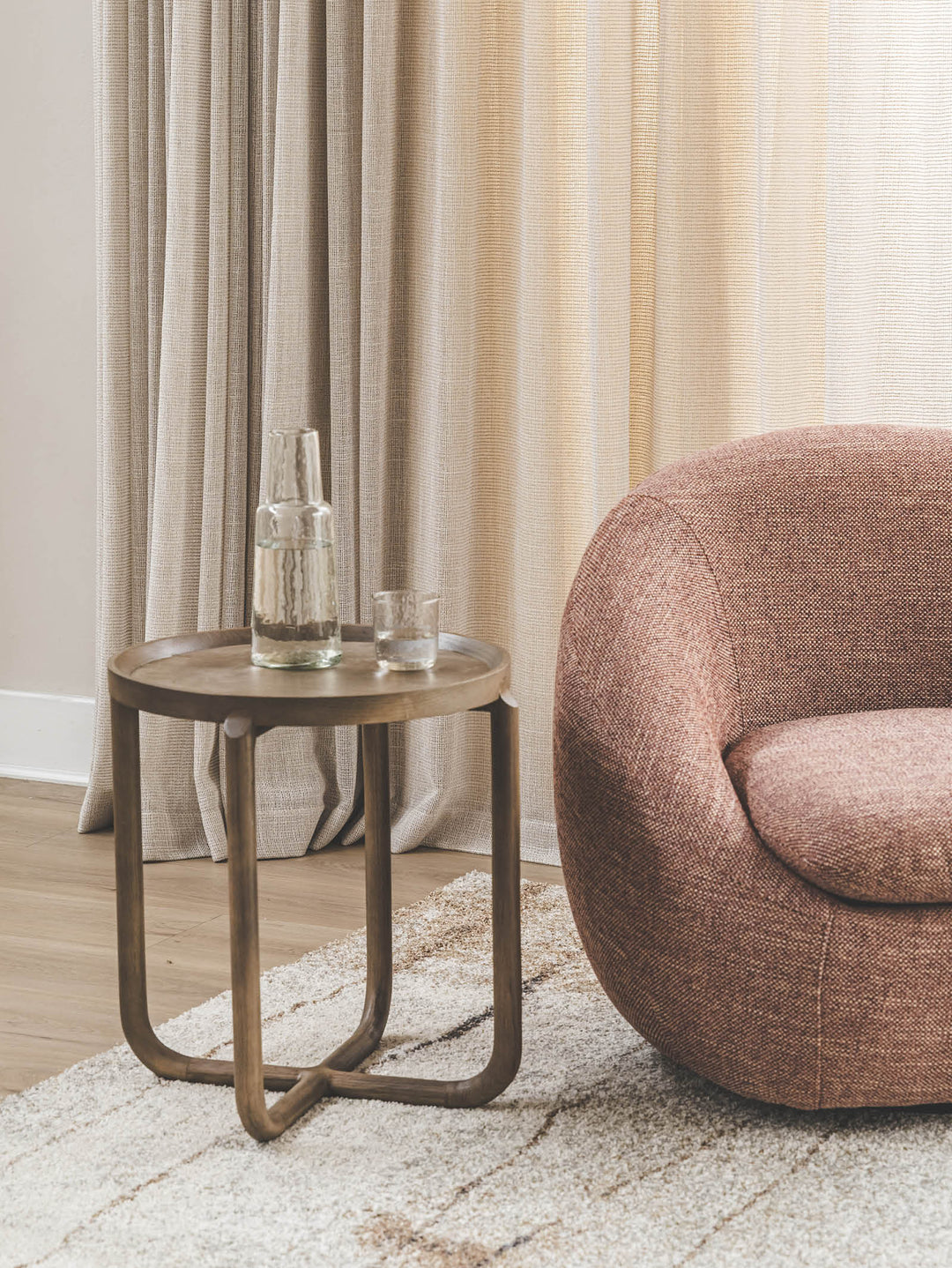 Dorp Straat Oak Side Table in Cumin