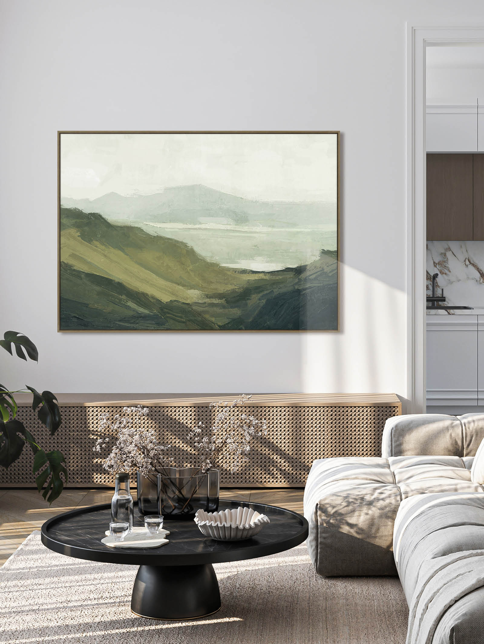 Drakensberg Wall Art in Grassland - Hertex HAUS