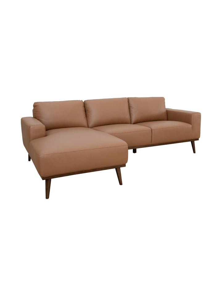 Enzo Chaise Sofa Left in Tan