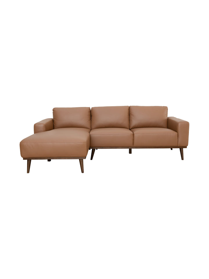 Enzo Chaise Sofa Left in Tan