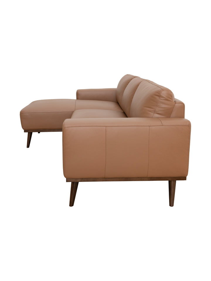 Enzo Chaise Sofa Left in Tan