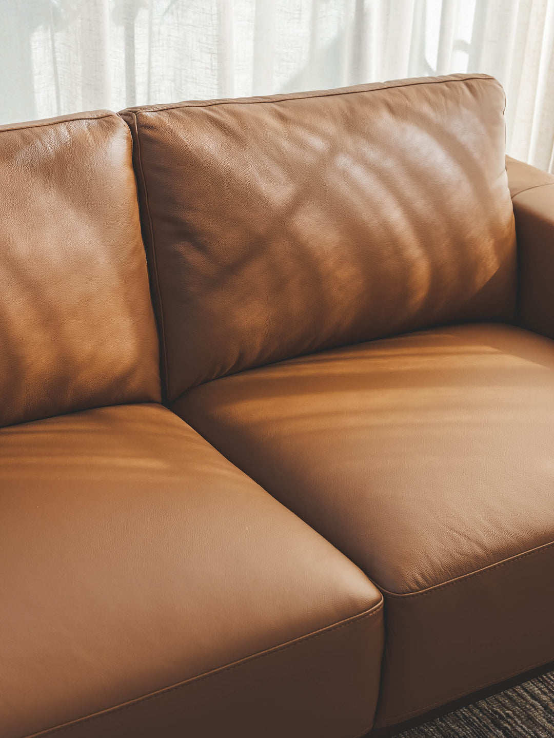Enzo Chaise Sofa Left in Tan