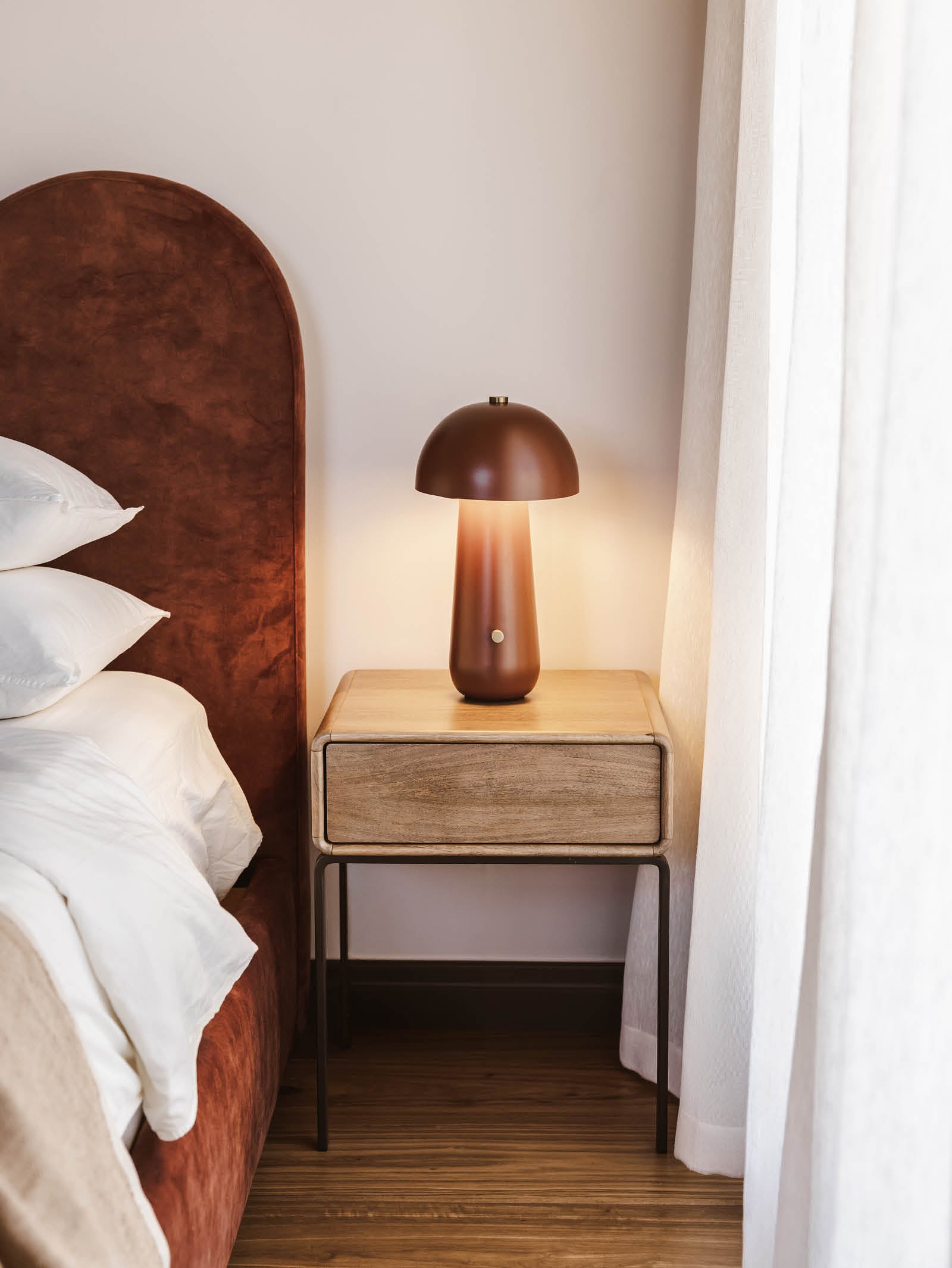 Florida Nightstand in Nutmeg - Hertex Haus