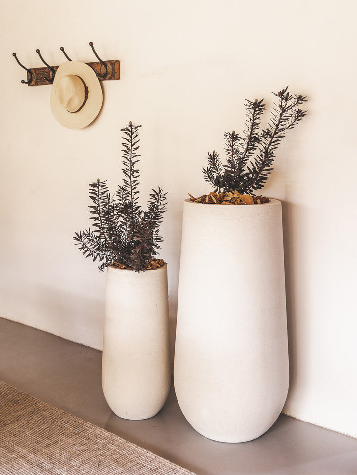 Flute Planter in Salt