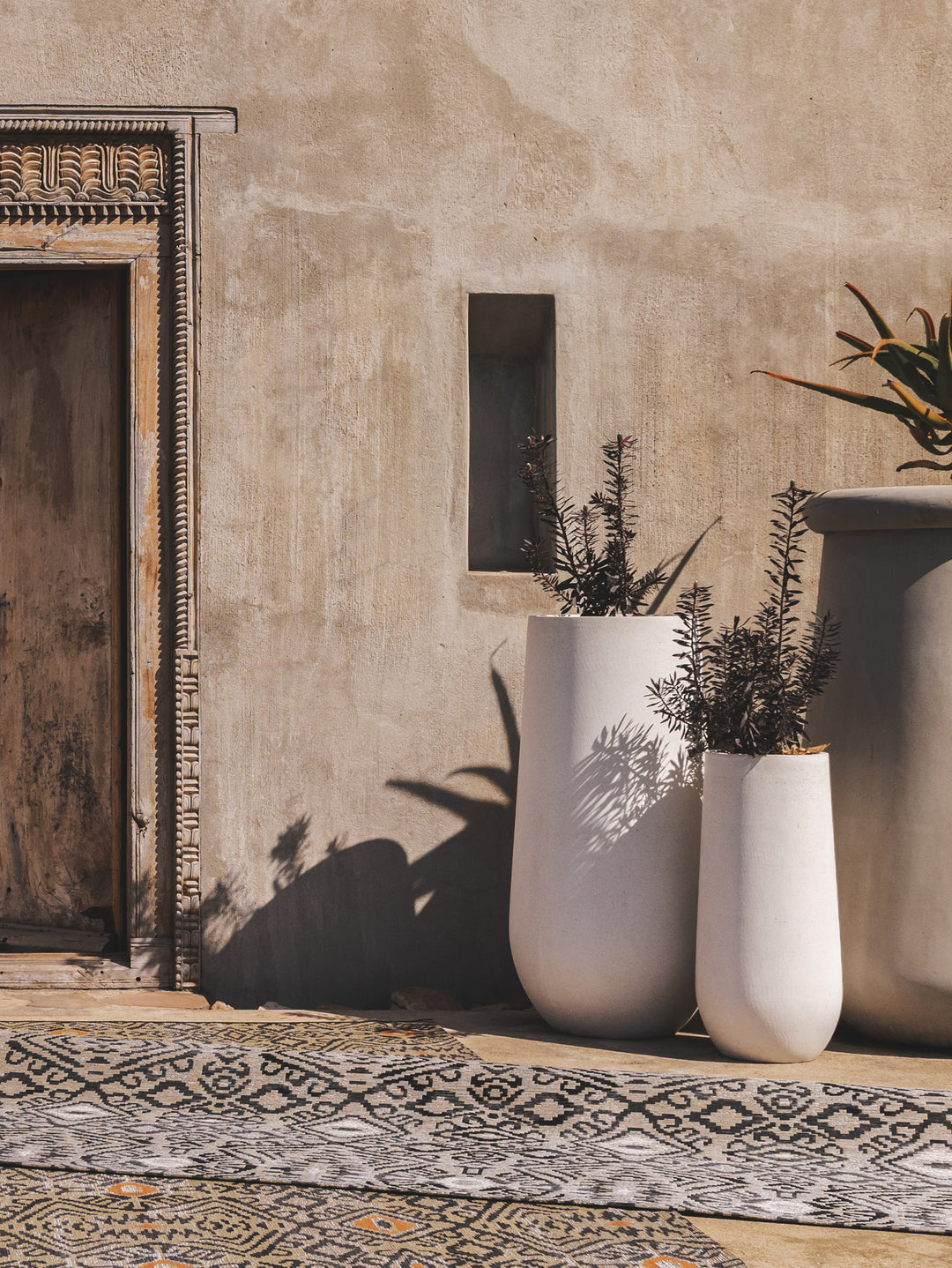 Flute Planter in Salt