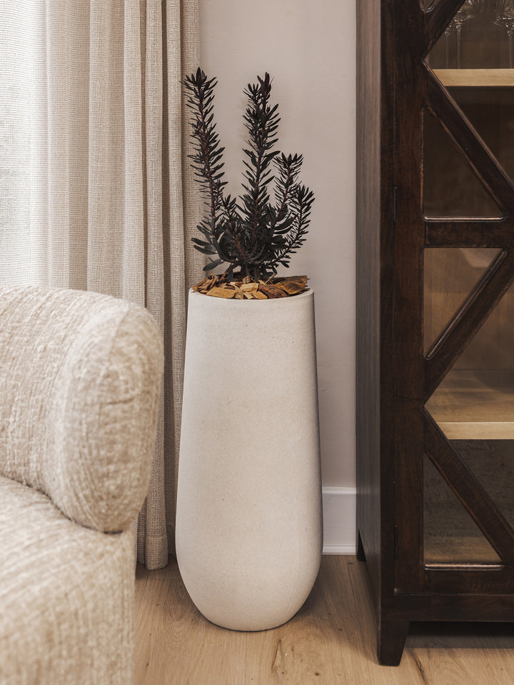 Flute Planter in Salt