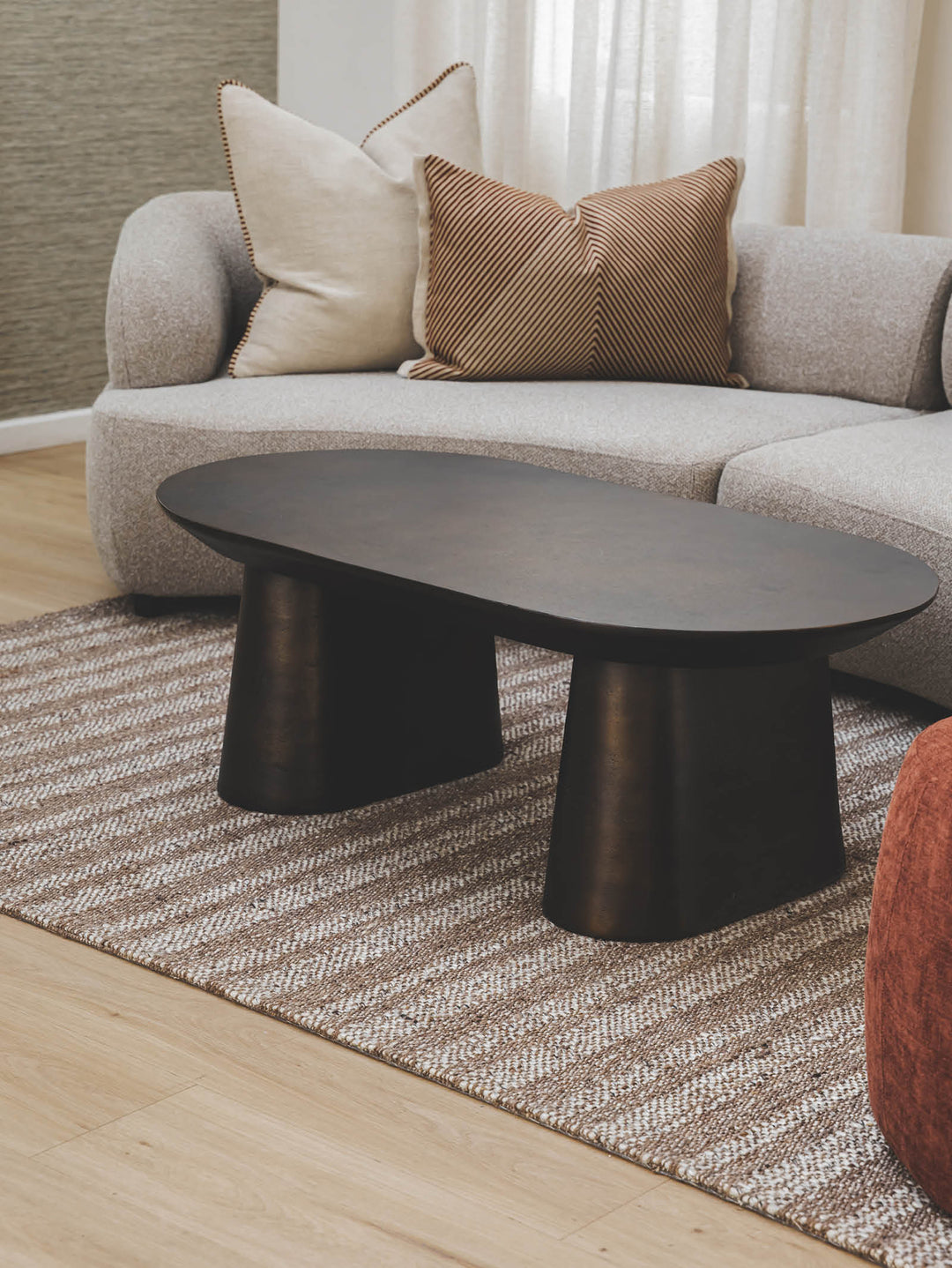 Formidable Coffee Table in Brass Bell