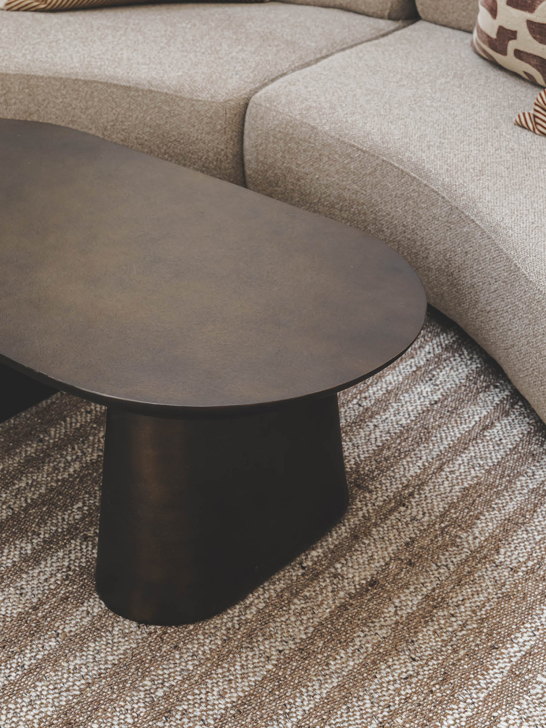 Formidable Coffee Table in Brass Bell