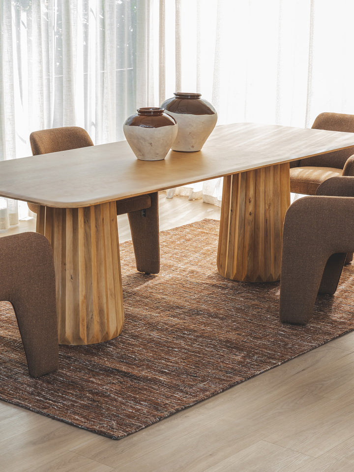 Freasca Dining Table 8-Seater in Light Spice