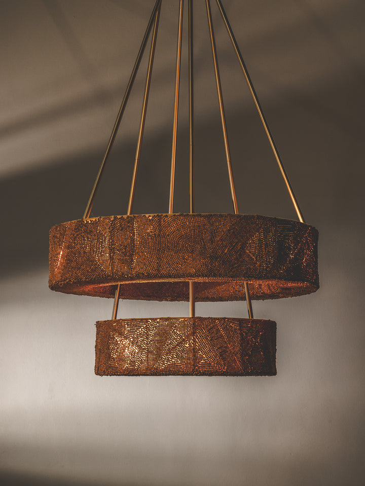 Frontier Chandelier in Pecan