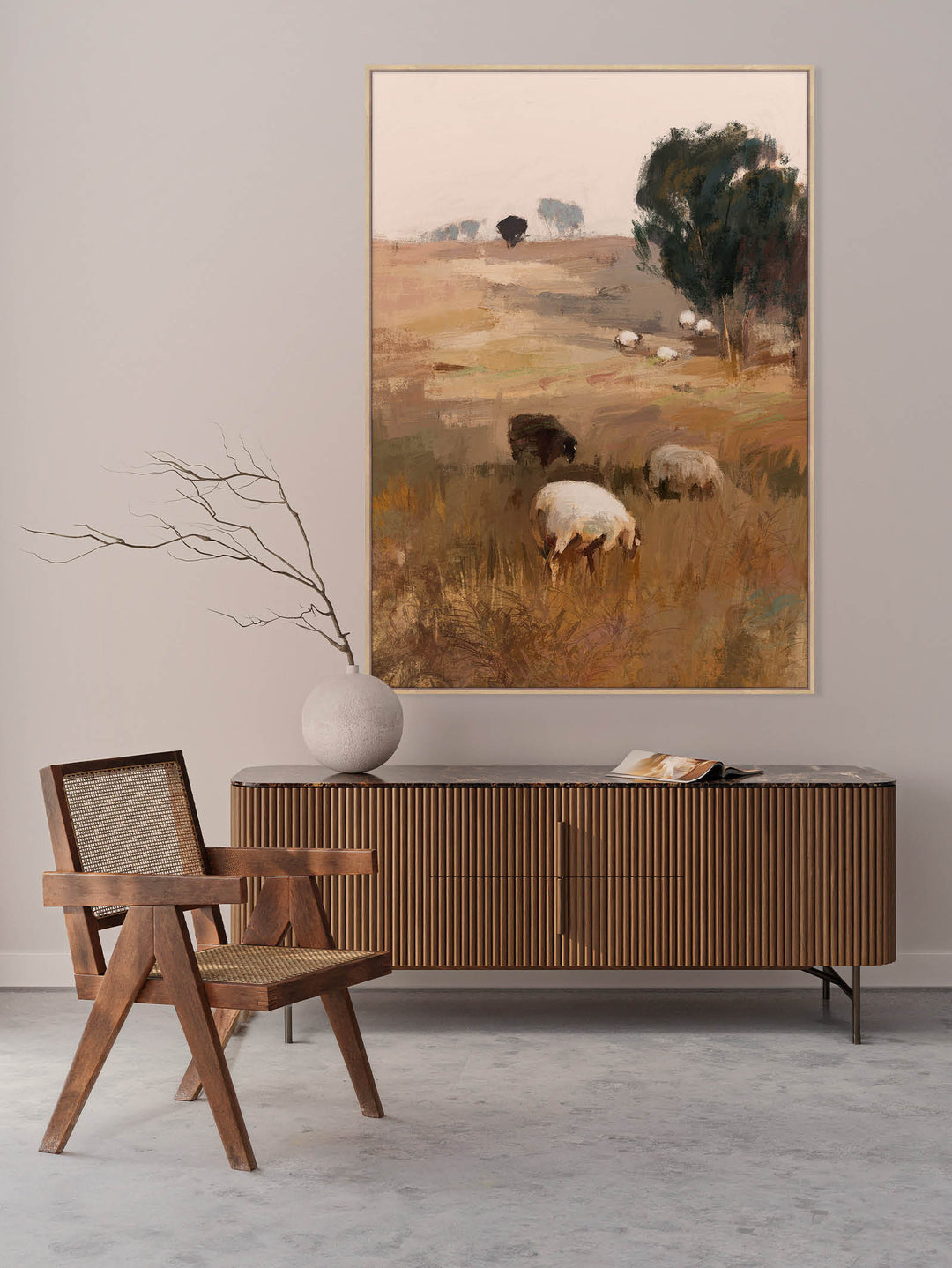 Gentle Roam Wall Art in Grassland