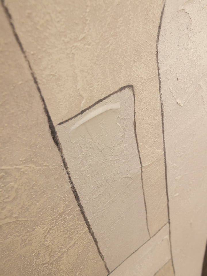 Geo Cube Wall Art in Sandstone