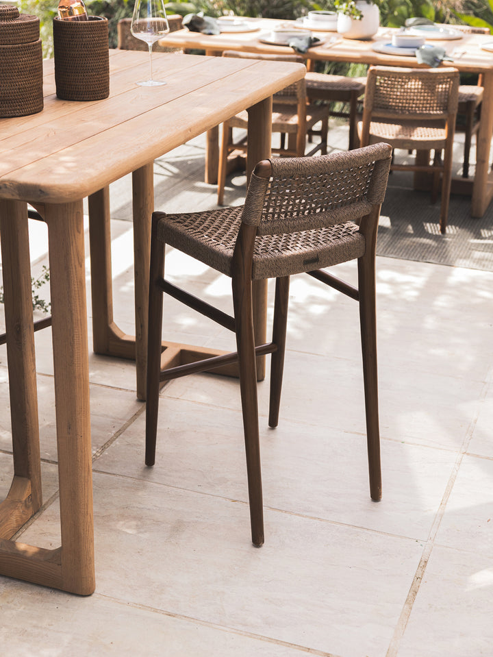 Goa Teak Bar Chair in Bark